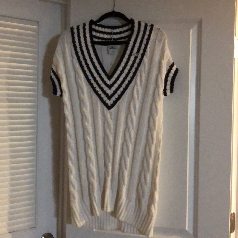 Lacoste sweater white and blue